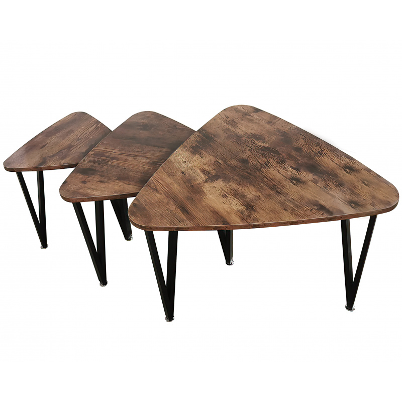 Aga Kaffeetischset MR2031 im 3er Set Satztisch 2-TLG. für Wohnzimmer Flur Schlafzimmer