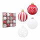 Aga Weihnachtskugeln MIX 6cm 16Stück Rot/Weiss
