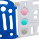 Aga4Kids Kinder Kunststoff-Laufstall 186x192x64 cm Blau