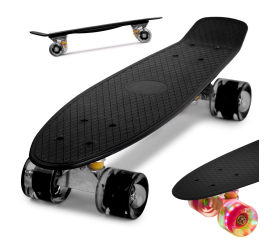 Aga Fiskeboard Skateboard LED Räder schwarz
