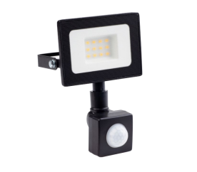 LED-Strahler mit PIR-Sensor LED-Strahler Aussen/Innen LED Scheiwerfer Wasserdichte 10W - 700Lm - warmweiß - 3000K - IP65