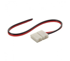 Klickverbinder - für LED-Streifen - 10 mm - 2 polig mit Draht