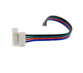 Klick-Verbinder - für LED-Streifen - RGB - 10 mm - 4 pin - mit Draht
