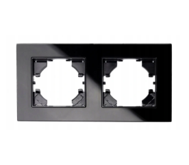 Doppelglasrahmen für Schublade - schwarz