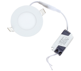 LED-Panel Deckenlampe Deckeleuchte CIRCULAR BRGD0057 83x83x15mm versenkt - SANAN 2835 - 3W - 230V - 200Lm - warmweiß