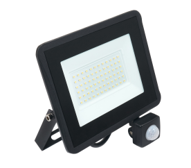 LED-Strahler IVO mit PIR-Sensor LED-Scheiwerfer für Innen und Aussen Wasserdicht  - 50W - IP65 - 4250Lm - warmweiß - 3000K