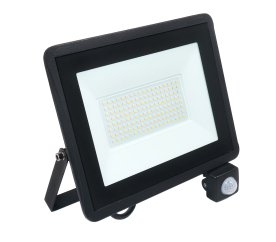 LED-Strahler IVO mit PIR-Sensor LED-Scheiwerfer für Innen und Aussen Wasserdicht  - 100W - IP65 - 8550Lm - Kaltweiß - 6000K