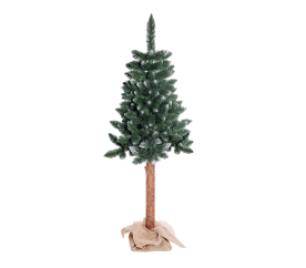 Aga Weihnachtsbaum leicht küstlische beschneite Fichte 180 cm mit Baumstamm im einem Blumentopf, Künstlicher Weihnachtsbaum, Tannenbaum mit ständer, Christbaum, Kunstbaum Weihnachten