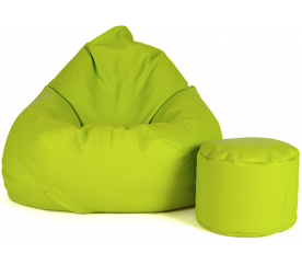 Aga Sitzsack Relaxtionbag XXXL + Fußstütze Hellgrün