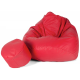 Aga Sitzsack Relaxationbag XXXL + Fußstütze Rot