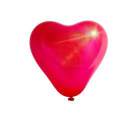 Aga4Kids Latexballon Herz mit LED,Luftballons,Hochzeit Deko Rot 25 cm Deko für Event