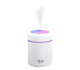 Aga Aroma Diffusor 2in1 MINI USB mit Led-Beleuchtung mit wechselnden 7  Farben, Luftbefeuchter, Raumbefeuchter Weiß