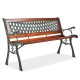 Linder Exclusiv Gartenbank 2-Sitzer,Sitzbank aus Holz-Metall Parkbank bis 150Kg mit Rückenlehnen Gartenmöbel Holzbank MC4413 125x52x74 cm
