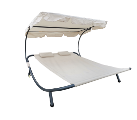 Linder Exclusiv Garten-Liegestuhl für zwei Personen mit Baldachin MC4902