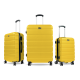 Aga Travel Kofferset, Reisekofferset MR4650 Orange, Hartschalenkoffer, Doppeltragegriff mit Zahlenschloss, Trolley Reisekoffer 3tgl 4 Rollen Reisekoffer