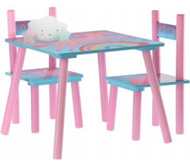 Aga Kindertisch mit Stühlen Einhorn