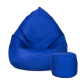 Aga Sitzsack Relaxationbag Kodura XXXL + Fußstütze Blau