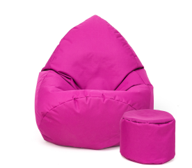 Aga Sitzsack Relaxationbag Kodura XXXL + Fußstütze Rosa