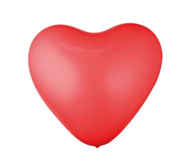 Aga4Kids Latexballon Herz 30 cm Rot 6 Stück