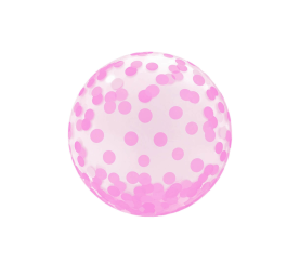 Aga4Kids Luftballon transparent 45 cm Rosa Punkte
