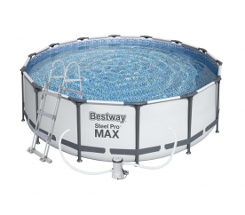Bestway Steel Swimmingpool- Pro Frame 3,66 x 1 m 56418 mit  Kartuschenfilterung und Stufen