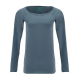 Benetton Damen Langarm-T-Shirt ohne Druck Grau