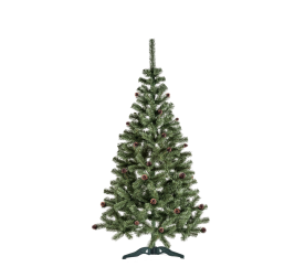 Aga Weihnachtsbaum leicht küstlisch beschneite Fichte mit kleinen Zapfen 180 cm , Künstlicher Weihnachtsbaum, Tannenbaum mit ständer, Christbaum, Kunstbaum Weihnachten