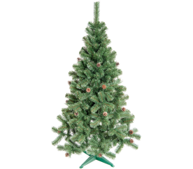 Aga Weihnachtsbaum Tanne mit Tannenzapfen Christbaum 180 cm, Künstlicher Weihnachtsbaum, Tannenbaum mit ständer, Christbaum, Kunstbaum Weihnachten