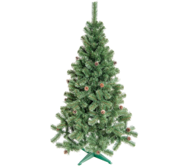 Aga Weihnachtsbaum Tanne mit Tannenzapfen 220 cm, Künstlicher Weihnachtsbaum, Tannenbaum mit ständer, Christbaum, Kunstbaum Weihnachten