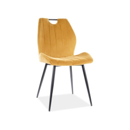 Signal Esszimmerstuhl ARCO VELVET Curry 68 Modernes Design Polster-Stuhl Wohnzimmerstuhl Küchenstühle 