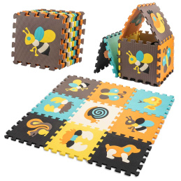 Aga Schaumstoff-Puzzlematte für Kinder 9 Teile farbig 85 cm x 85 cm x 1 cm