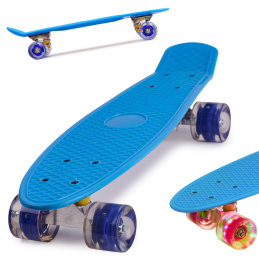 Aga Frisbee Skateboard LED Räder blau