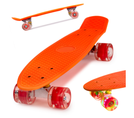 Aga Frisbee Skateboard LED Räder orange