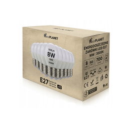 10x LED-Glühbirne E27 - G45 - 8W - 700lm - warmweiß