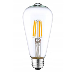 LED-Glühbirne E27 Glühfaden ST64 8W warmweiß