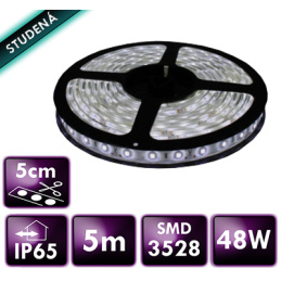 LED-Streifen LED-Stripe LED-Band  - SMD 2835 - 5m - 120LED/m - 9,6W/m - IP65 - kaltweiß