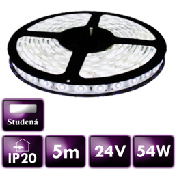 LED-Streifen LED-Stripe LED-Band- SMD 2835 - 5 m - 60 LED/m - 10,8 W/m - 24V - IP20 - kaltweiß