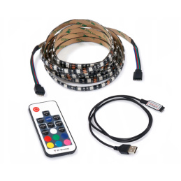 LED-Streifen LED-Stripe LED-Band hinter TV - 5V - 3m - 60LED/m - 43W - IP20 - RF17