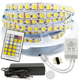 LED-Streifen - 5m - 12V - 14,4W/m MULTIWHITE CCT + Fernsteuerung - Set