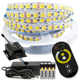 LED-Streifen - 5m - 12V - 14,4W/m - MULTIWHITE CCT mit  Fernsteuerung - Set