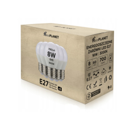 5x LED-Glühbirne E27 - G45 - 8W - 700lm - warmweiß