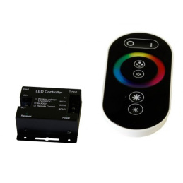 Schwarzer Remote-Touch-Controller für RGB-LED-Streifen - max. 216 W