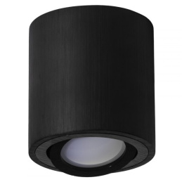 Deckenleuchte Deckenlampe Deckenstrahler B7094, rund - schwarz + Fassung GU10