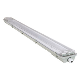 Leuchte + 2x LED-Röhre Mini-Platte - T8 - 120cm - 230V - IP65 - kaltweiß