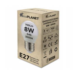 LED-Glühbirne E27 - G45 - 8W - 700lm - warmweiß