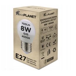 LED-Glühbirne E27 - G45 - 8W - 700lm - neutralweiß