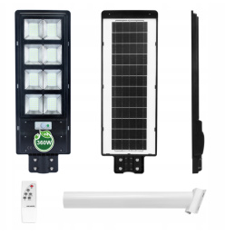 LED-Solar-Straßenlampe Laterne LED-Solarlampe LED-Solarlaterne ID298 360W + Halter und Fernbedienung kaltweiß