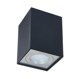 LED Pendelstrahler OS201-CPA - Quadratische Deckenstrahler Deckenleuchte Deckenlampe  - schwarz silber + Fassung GU10