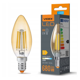 LED Leuchmittel Ersatz LED-Glühbirnen  AMBER filament - E14 - 6W - warmweiß LED Leuchtmittel, LED Lampe, LED Glühbirne, LED Birne  