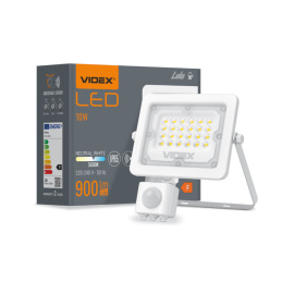 LED-Strahler mit PIR-Sensor LED-Scheiwerfer für Innen und Aussen Wasserdicht  - 10W - 900 Lm Neutralweiß